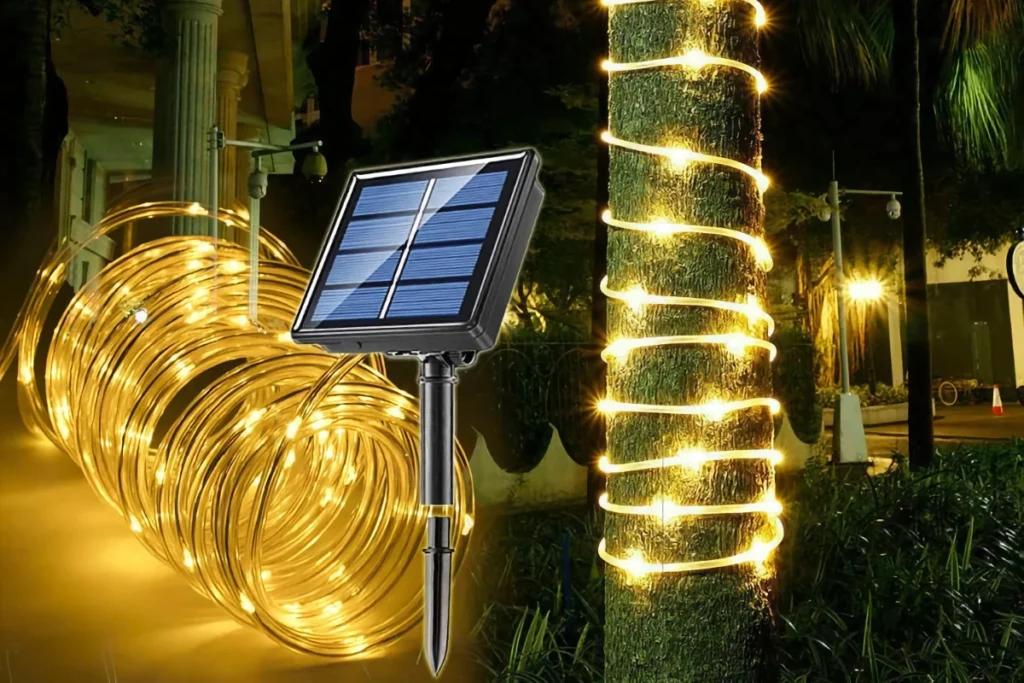 solar powered Christmas lights